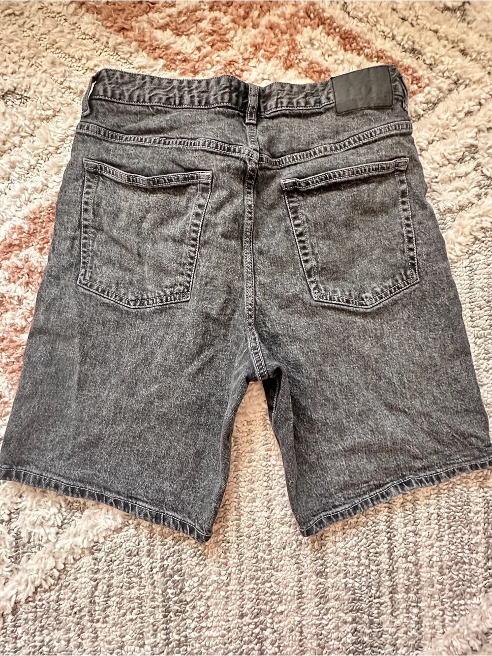 Aeropostale 🖤 Baggy Jorts Black Denim Bermuda Jean Shorts (size 33)